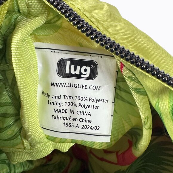 Lug Quilted Crescent Crossbody Bag Margarita Key Lime RFID Tech Flamingo Lining - Picture 11 of 12